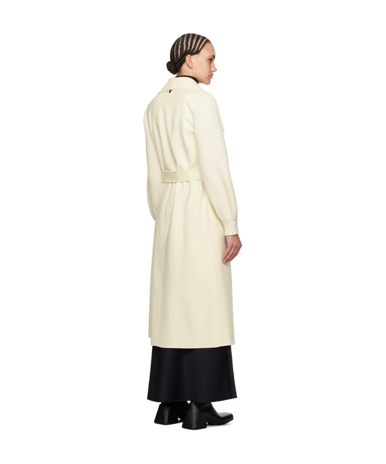 Mackage Mai Wool Belted Wrap Coat In White