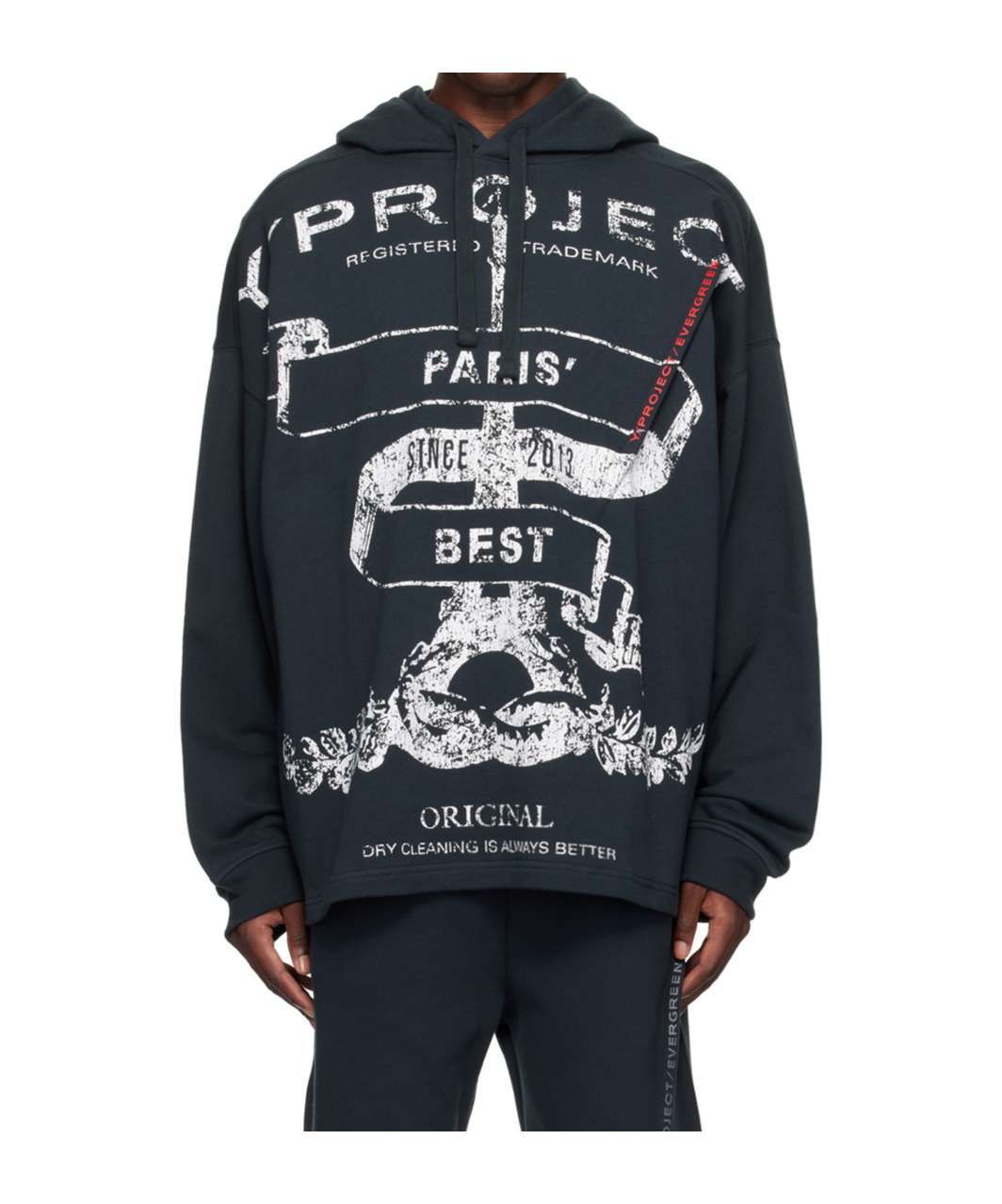 Y/project Black Cotton Sweatshirt In Black