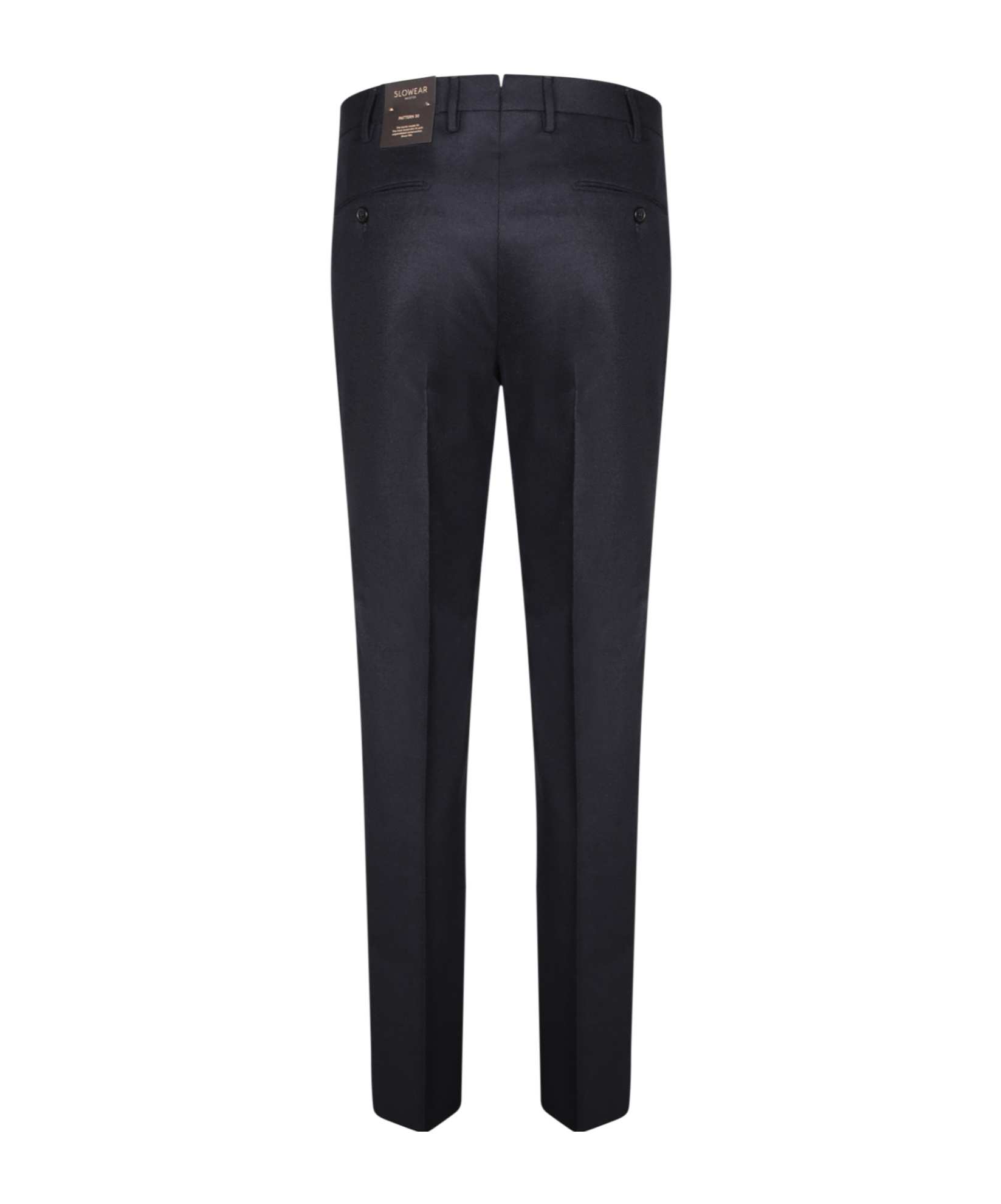 Incotex Dark Blue Wool Flannel Trousers In Blue