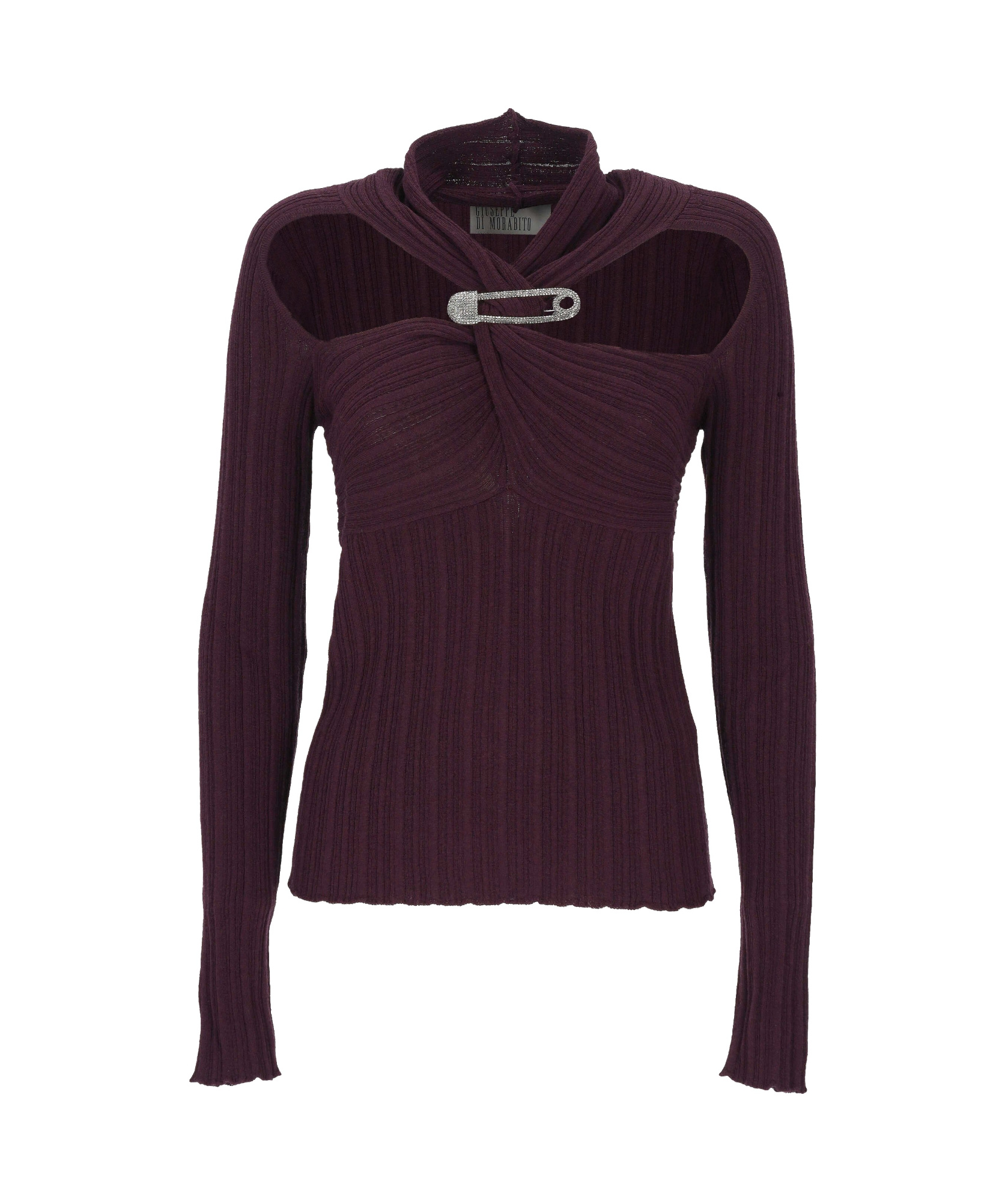 Giuseppe Di Morabito Purple Wool Blend Top In Purple