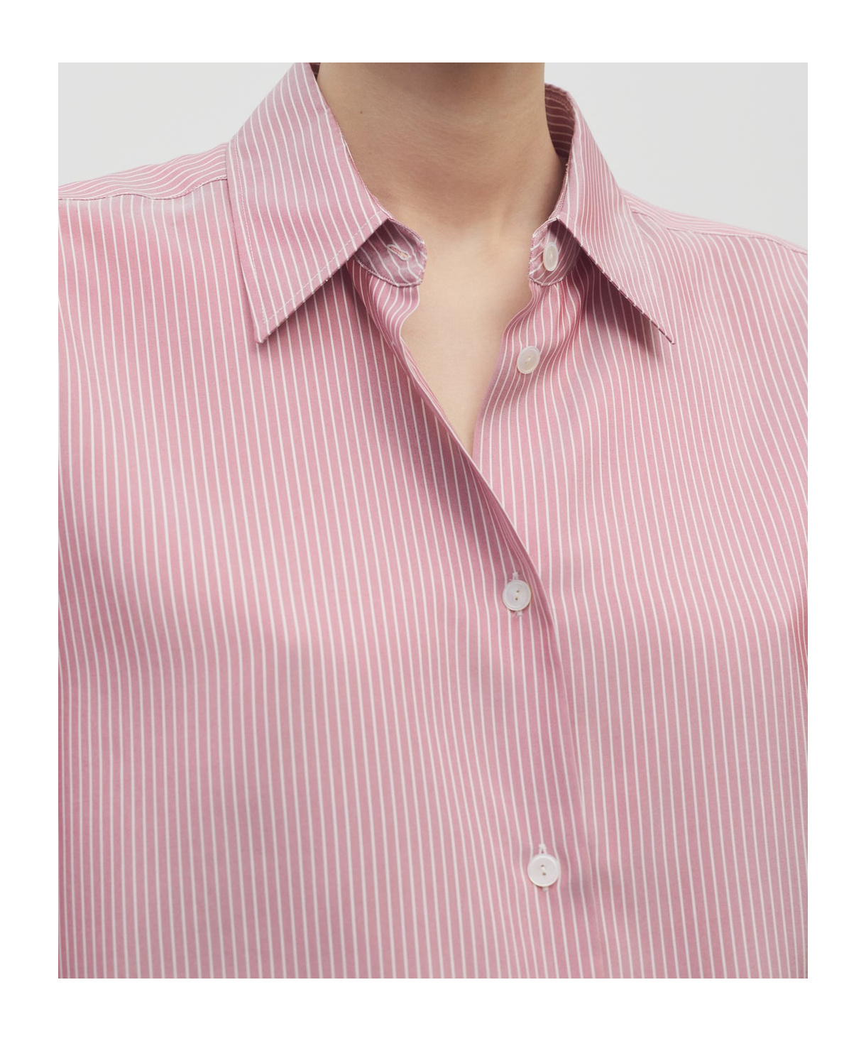 The Row Tansy Shirt In Silk In Pink