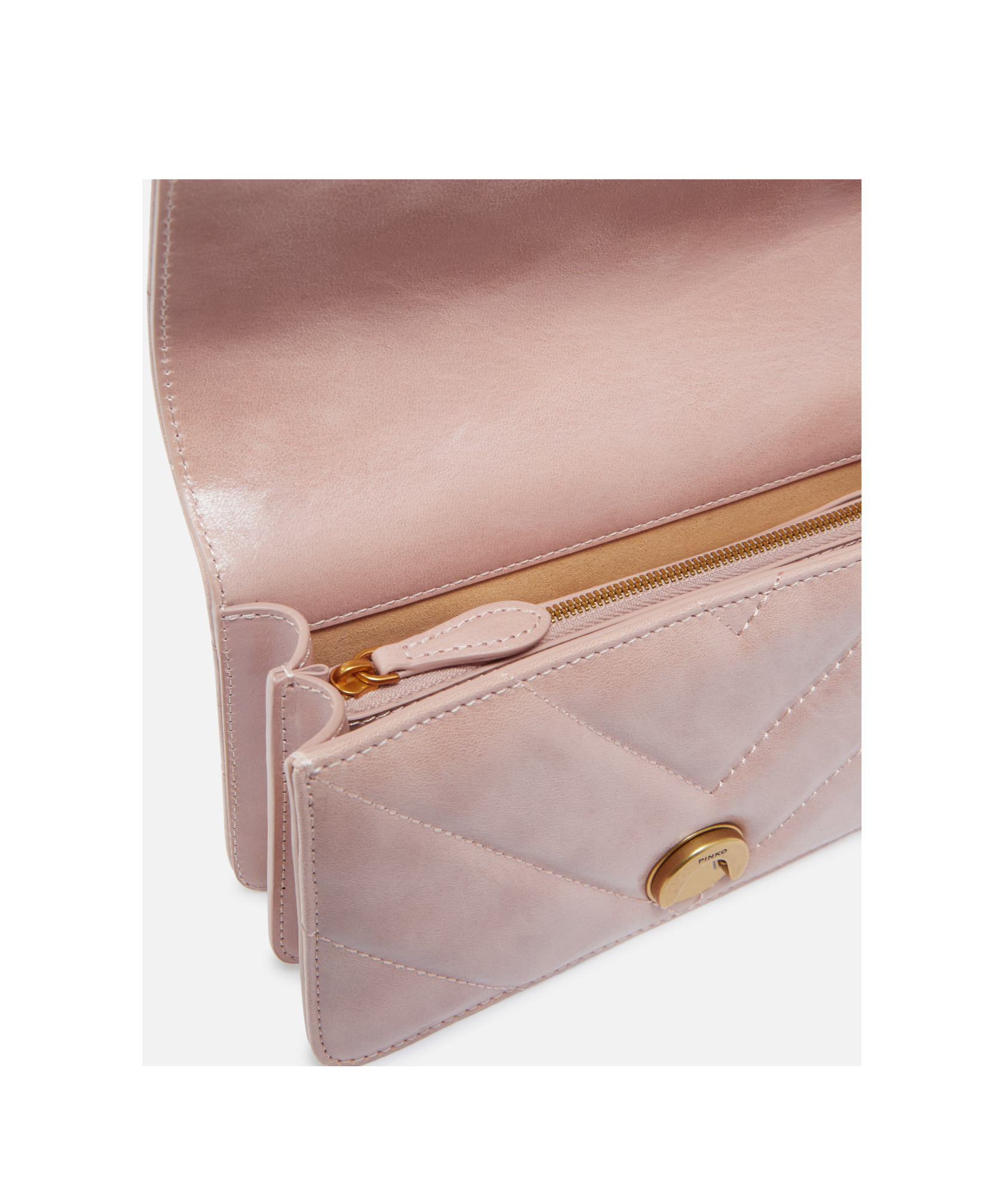 PINKO PINKO MATELASSÉ CHAIN-LINKED SHOULDER BAG