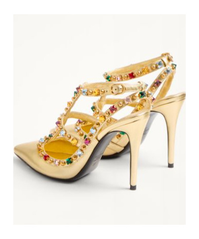 Shop Valentino 100mm Rockstud Dcollet Pumps In Multi-color