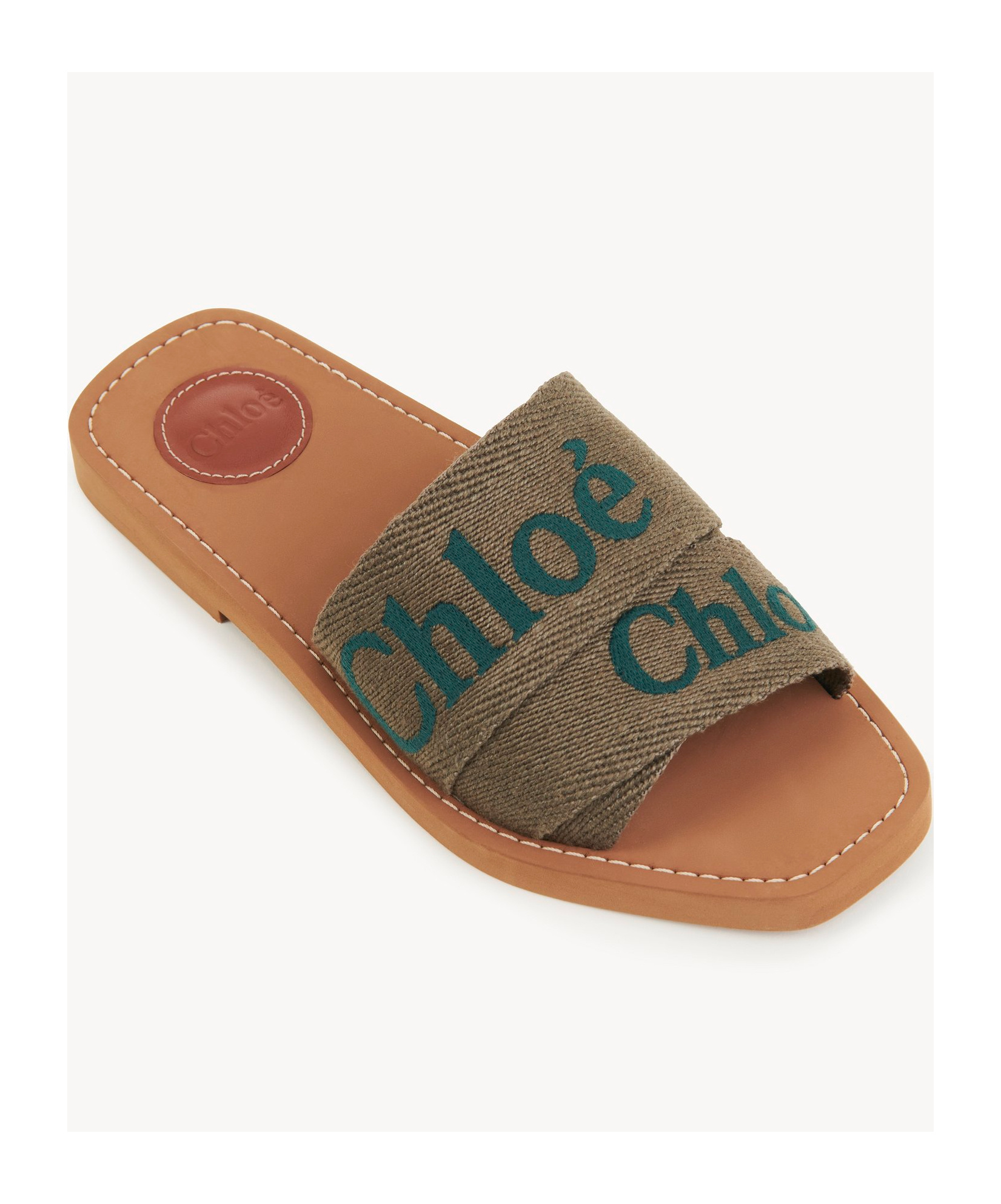 Shop Chloé Woody Slides In Brown