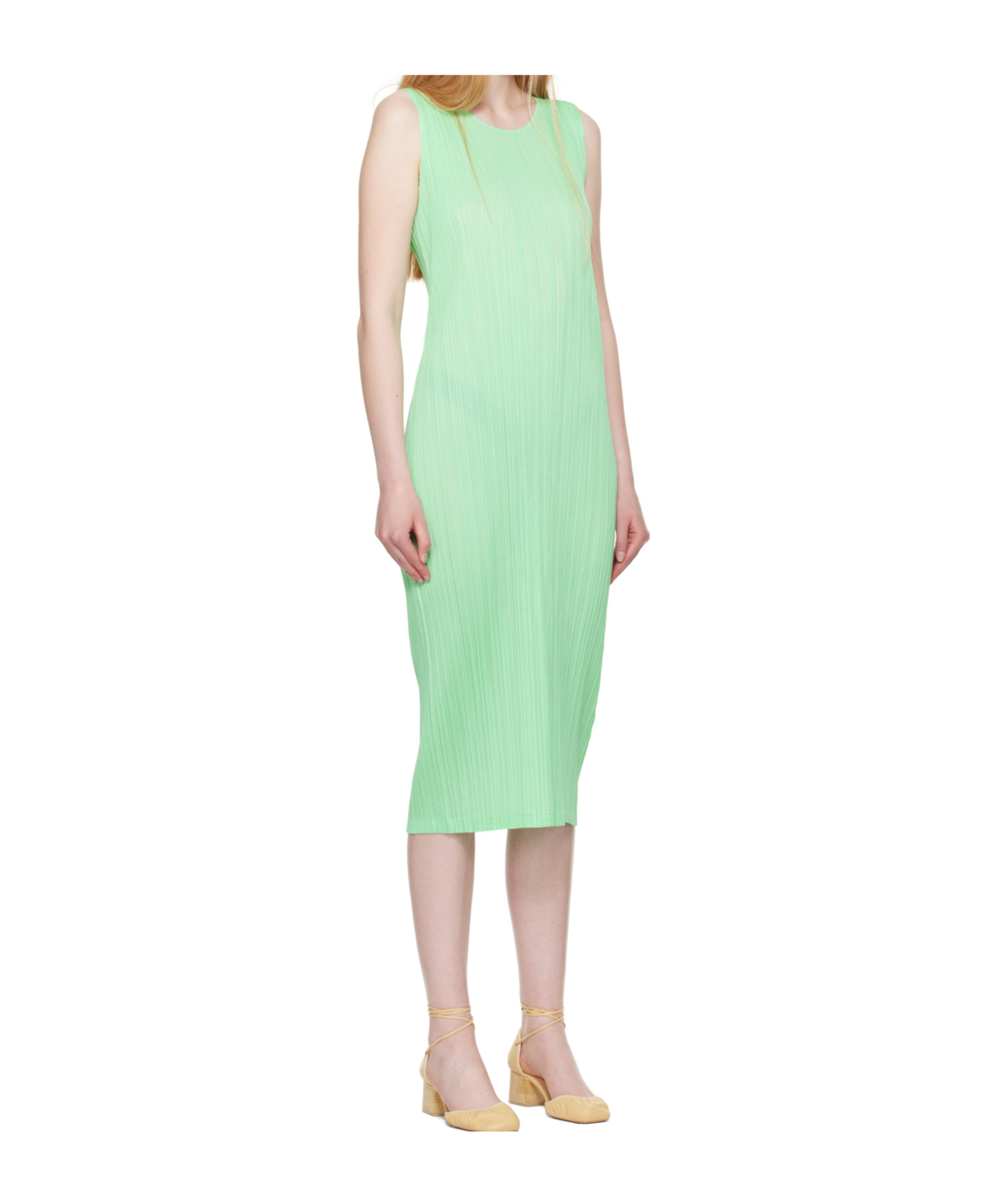 Issey Miyake Green Monthly Colors May Maxi Dress In Green