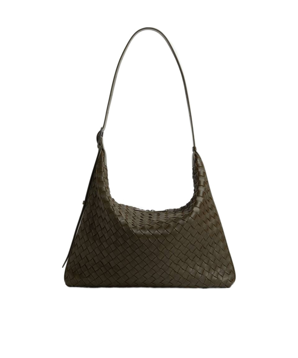 Bottega Veneta Logo Shoulder Bag In Black