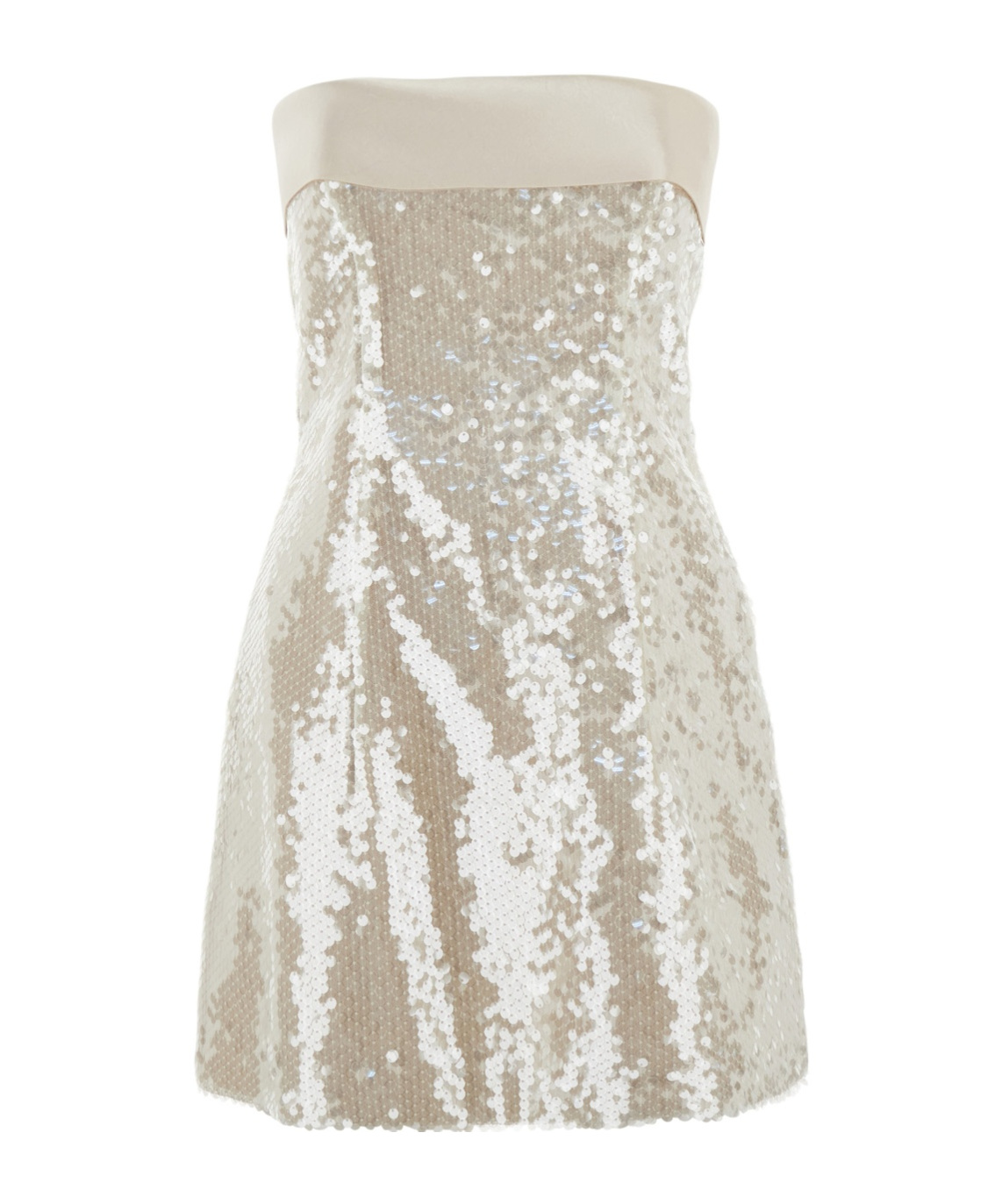 Shop Philosophy Di Lorenzo Serafini Paillettes Sheath Mini Dress In White