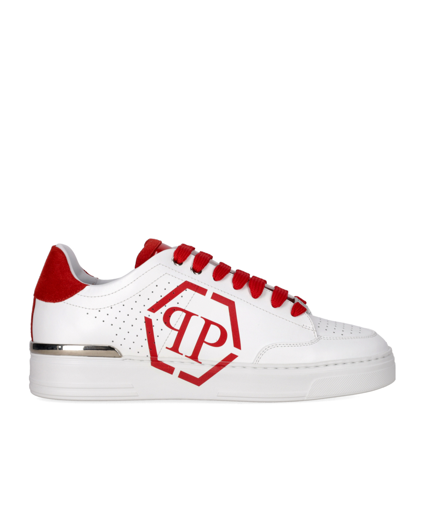 Philipp Plein Laced Sneakers In White