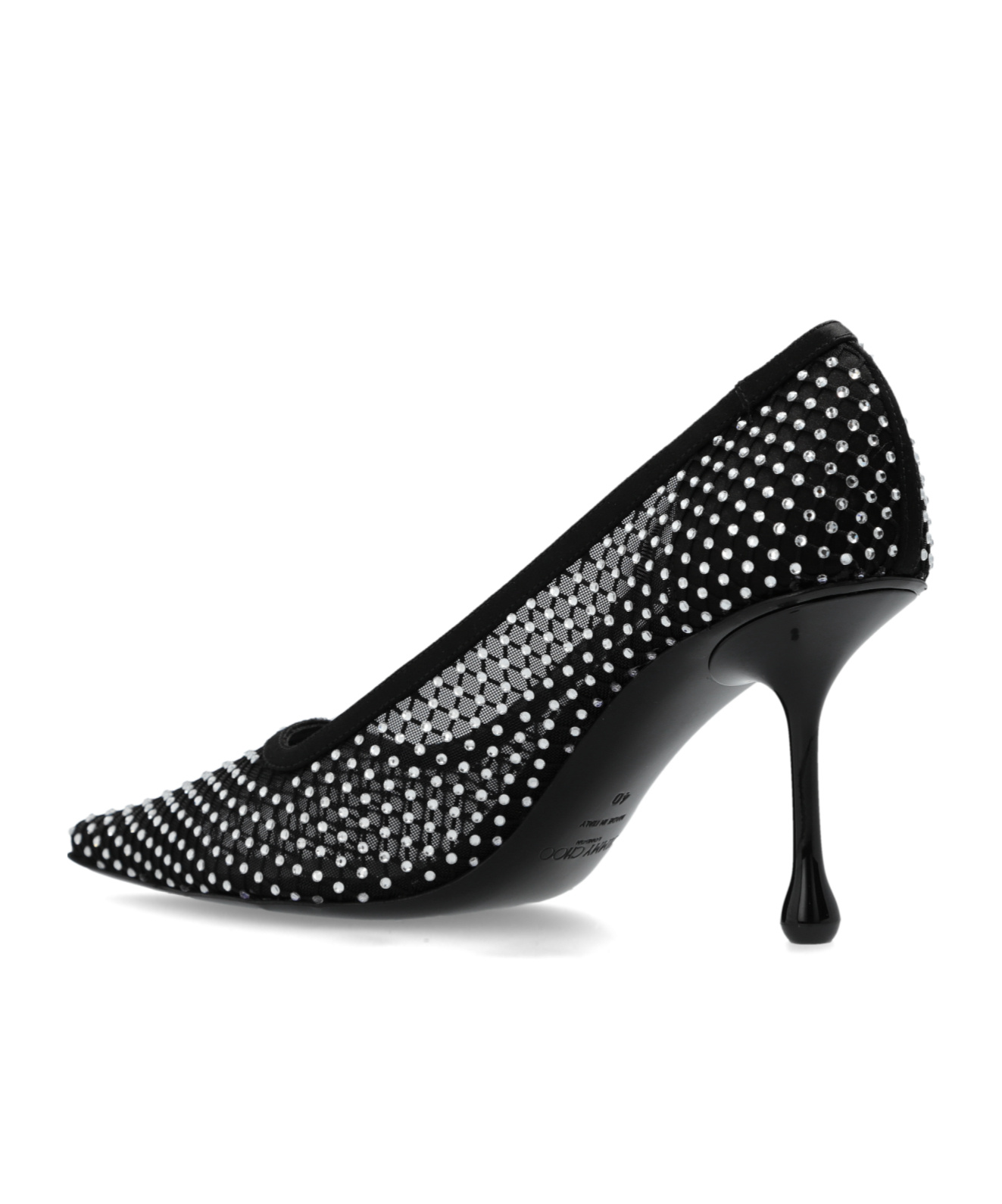 Jimmy Choo Ixia 95 Mesh Dã©colletã© In Black