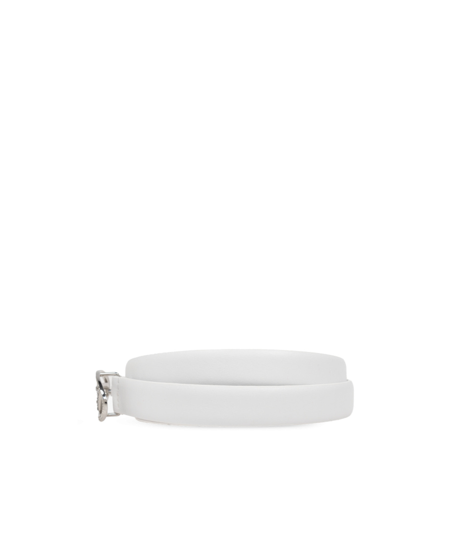 Diesel B-1dr Leather Belt In Gray