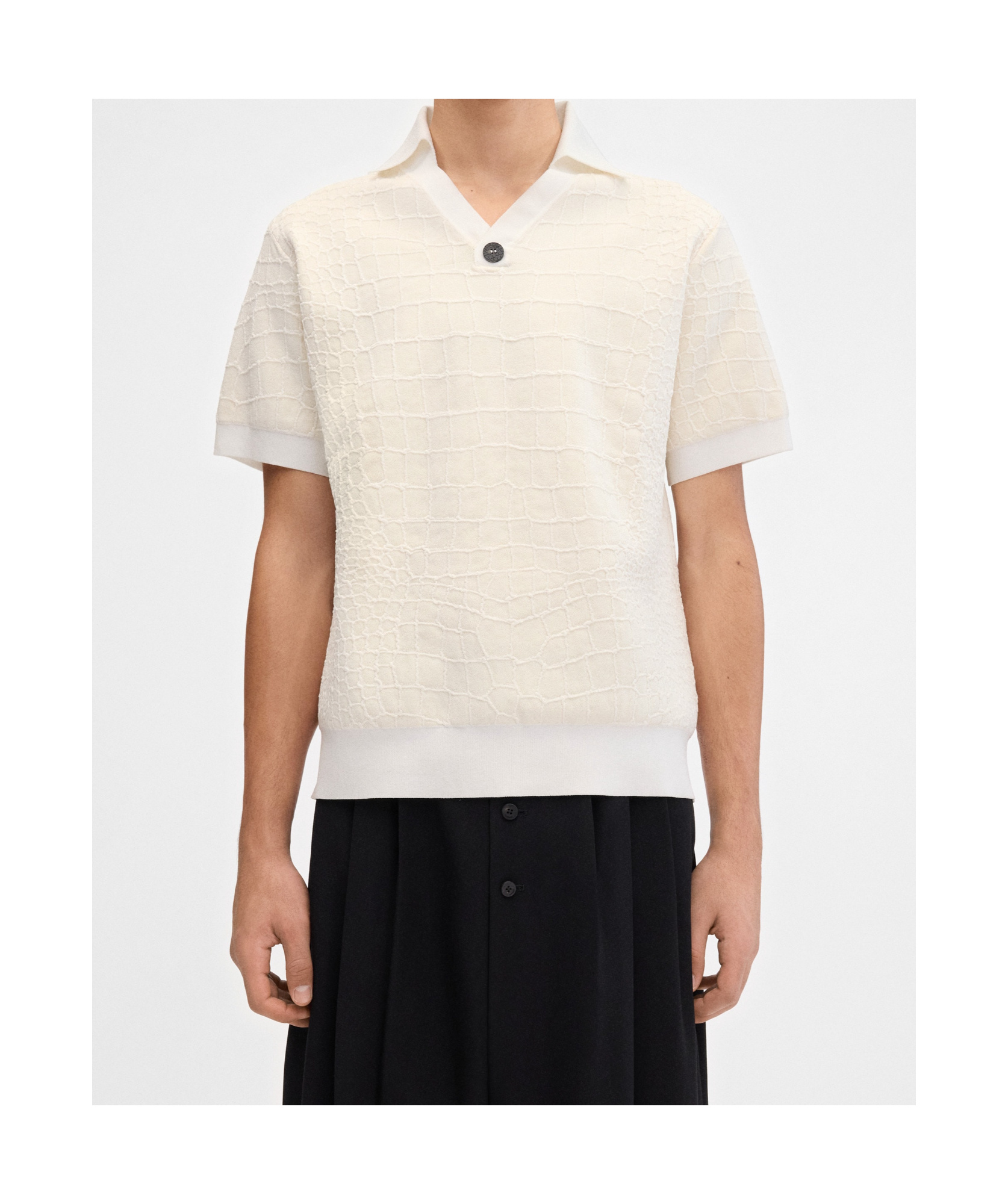 Jacquemus The Scala Polo Shirt In White