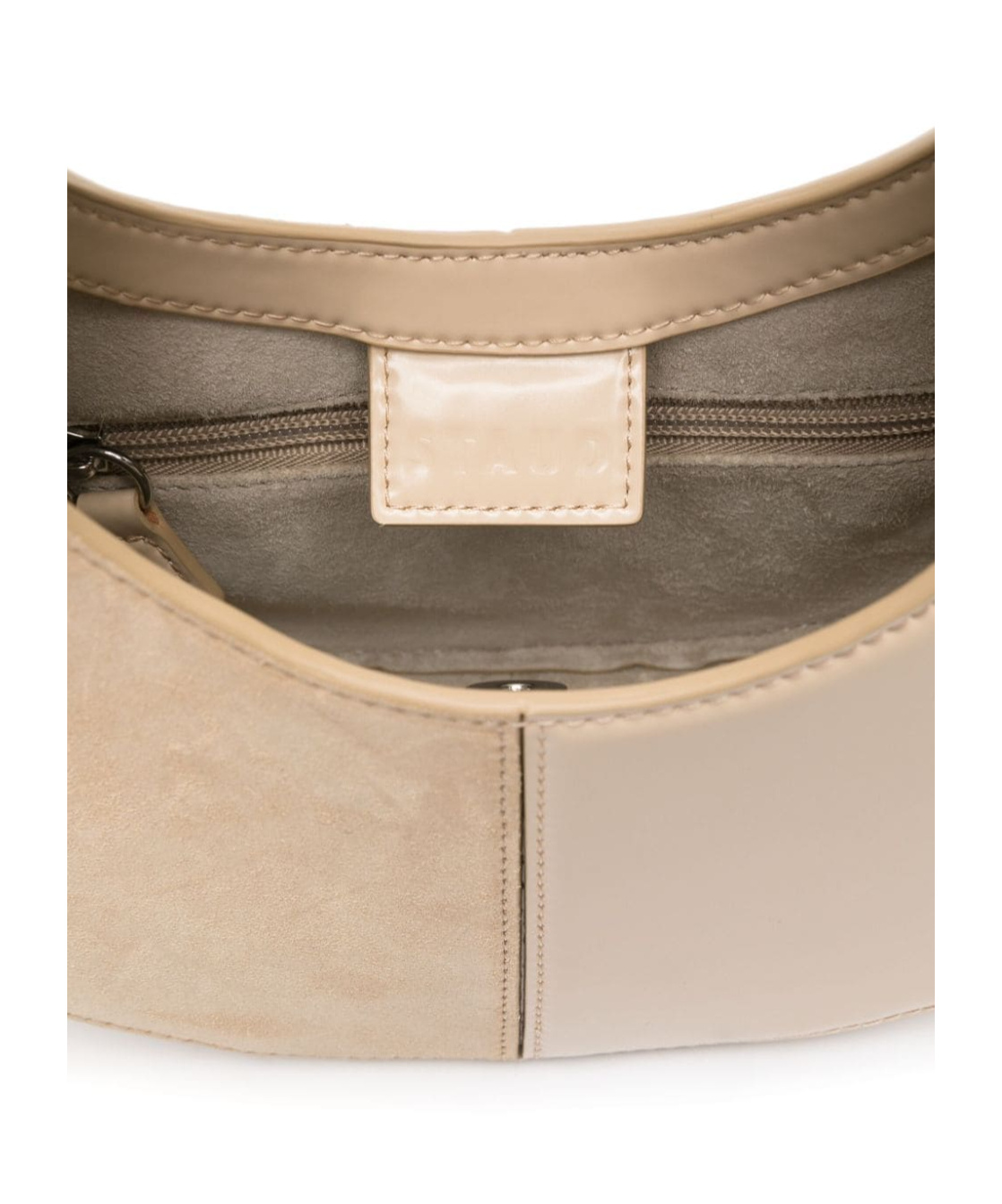 Staud Moon Split Mini Top Handle Bag In Nude