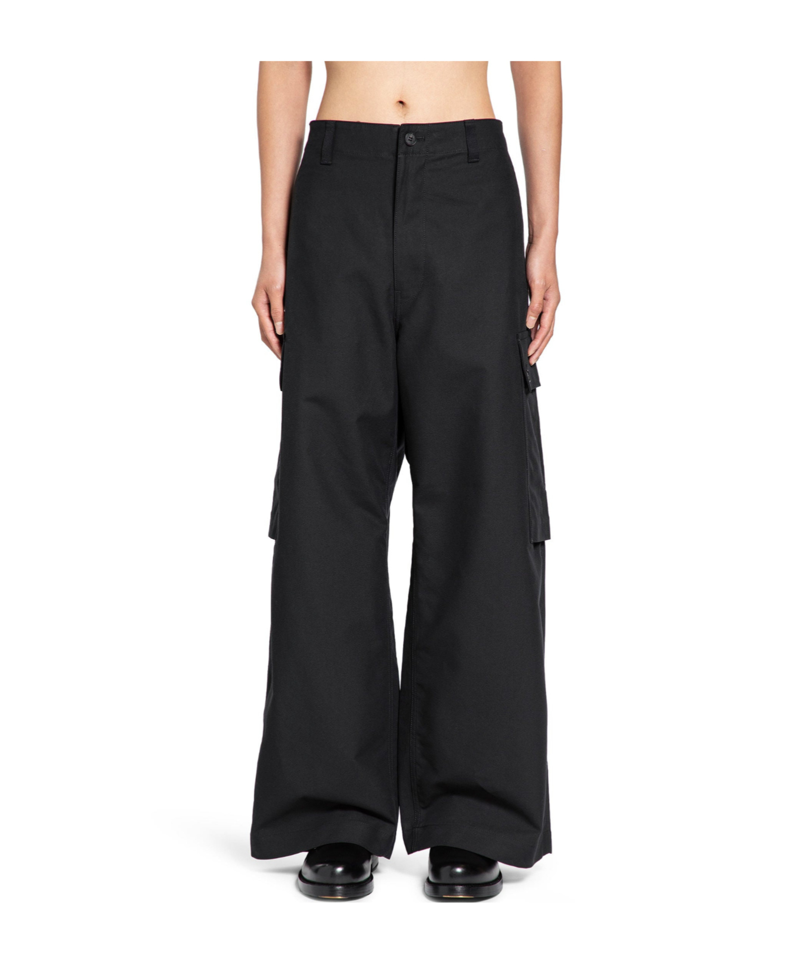 Comme Des Garçons Belt Loop Casual Pants In Black
