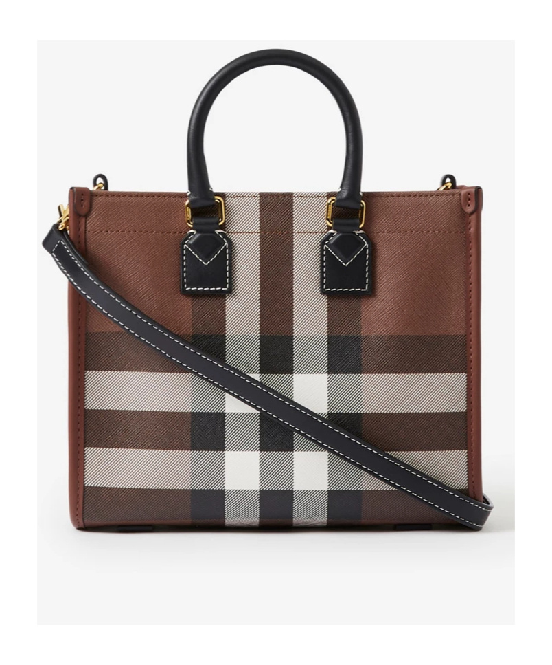 Burberry Mini Freya Tote In Brown