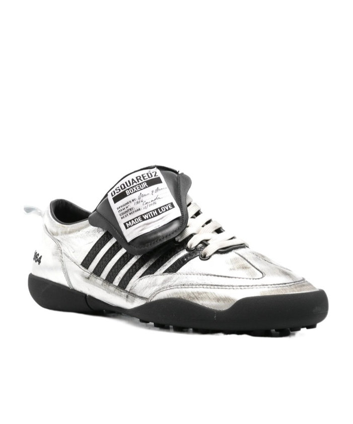Dsquared2 Boxer Soccer Sneakers In Black