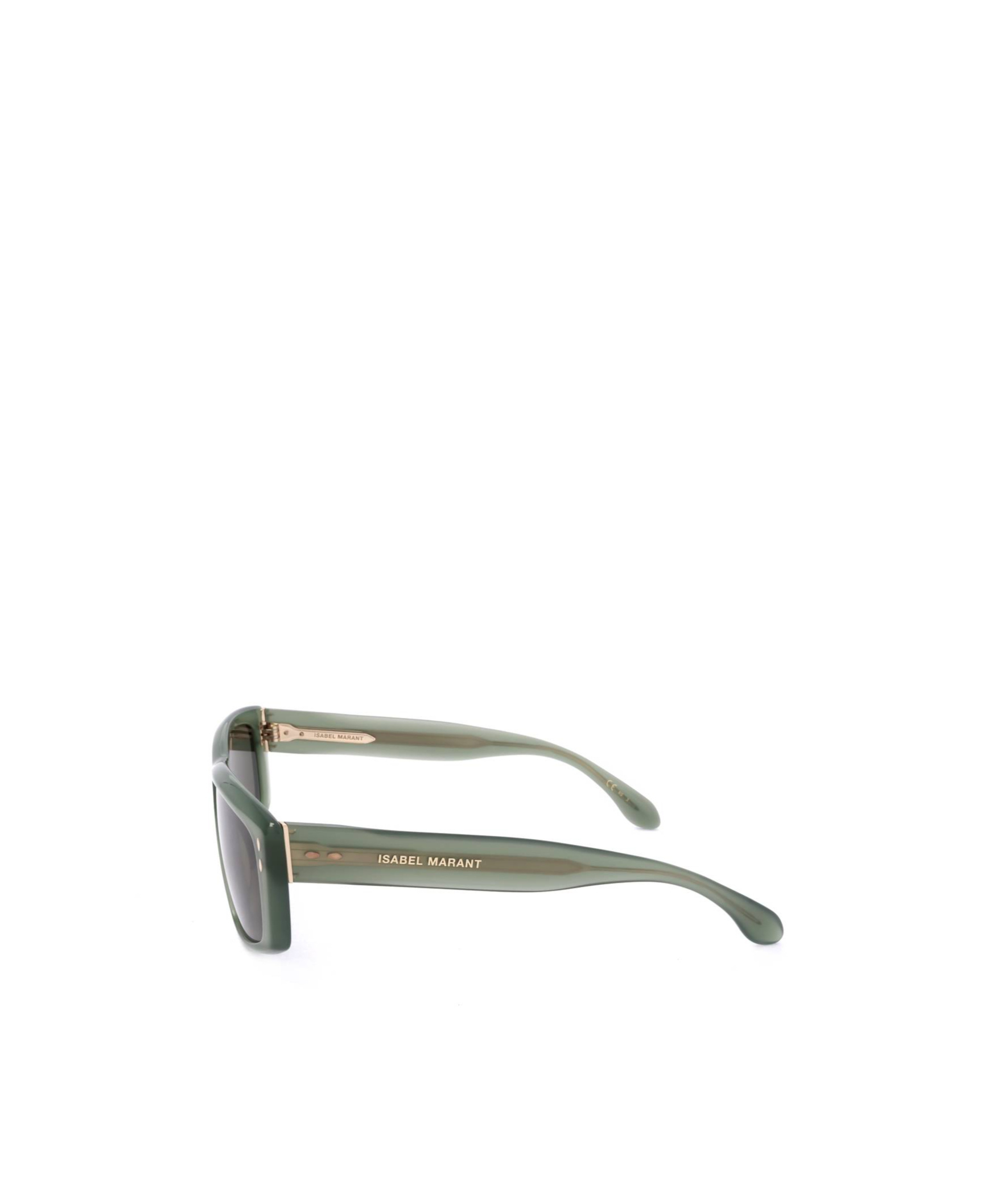 Isabel Marant Geometric Frame Sunglasses In Green
