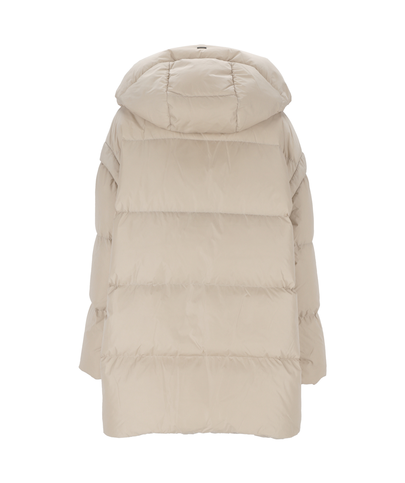 Herno Quilted Hooded Coat In Nude