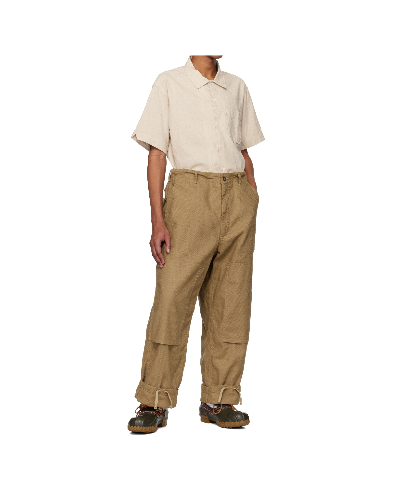 Engineered Garments Casual Pants With Belt Loops In Khaki