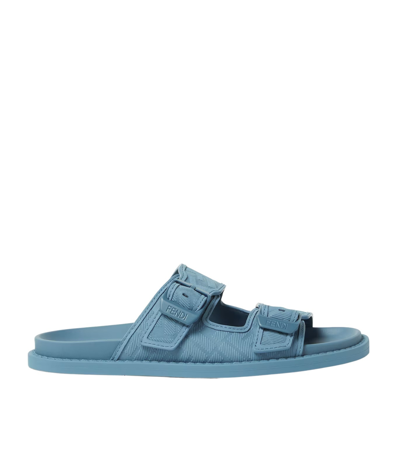 Fendi Light Blue Nubuck Leather Sandals
