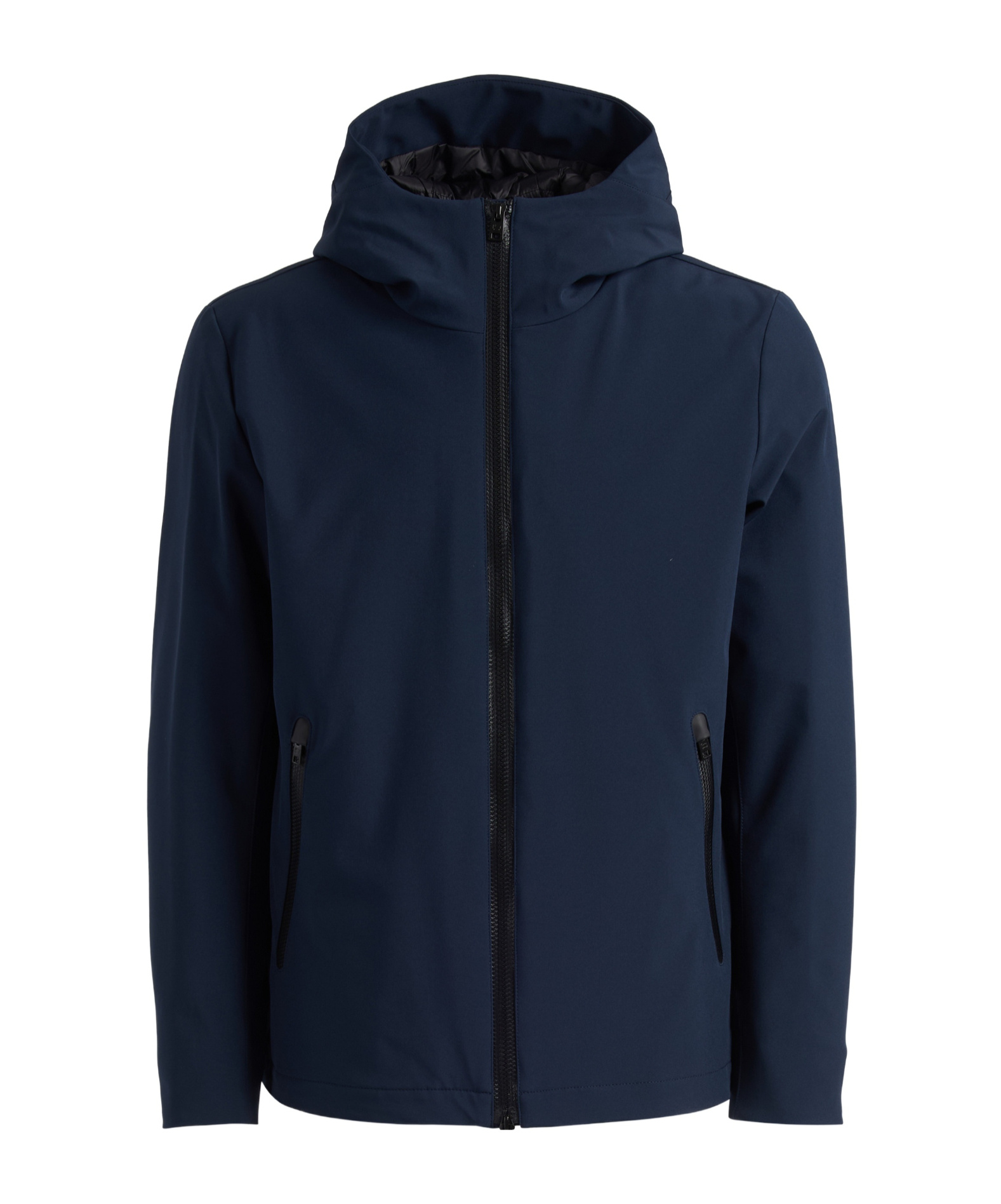 Woolrich Giubbino Soft Shell Pacific Blu In Black