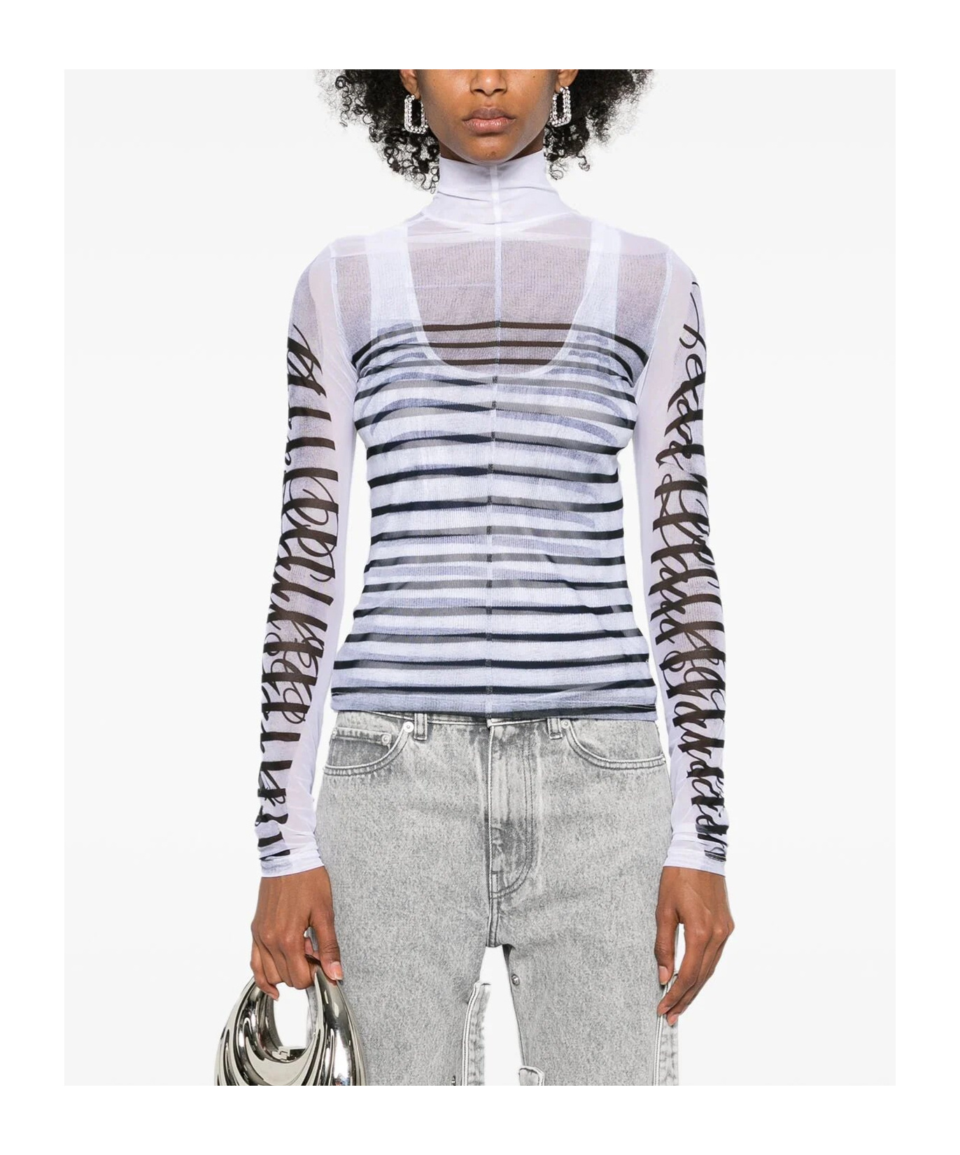 Shop Jean Paul Gaultier The Marinière Top In White