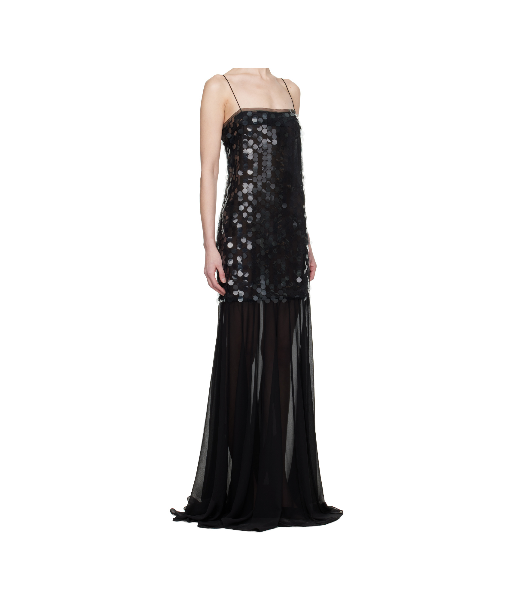 16arlington Black Salia Sequin Maxi Dress In Black