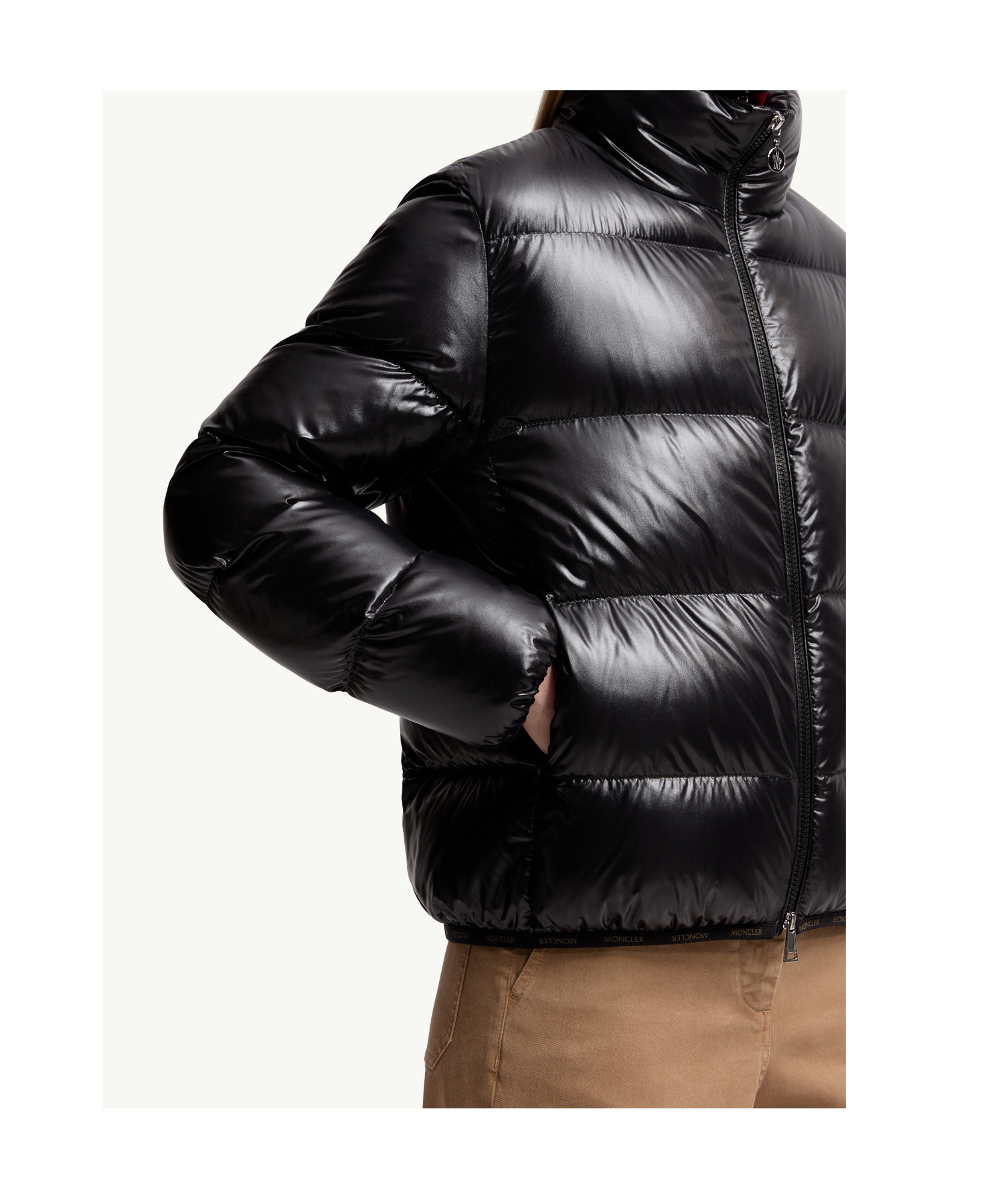 Moncler Abbadia Short Down Jacket In Black