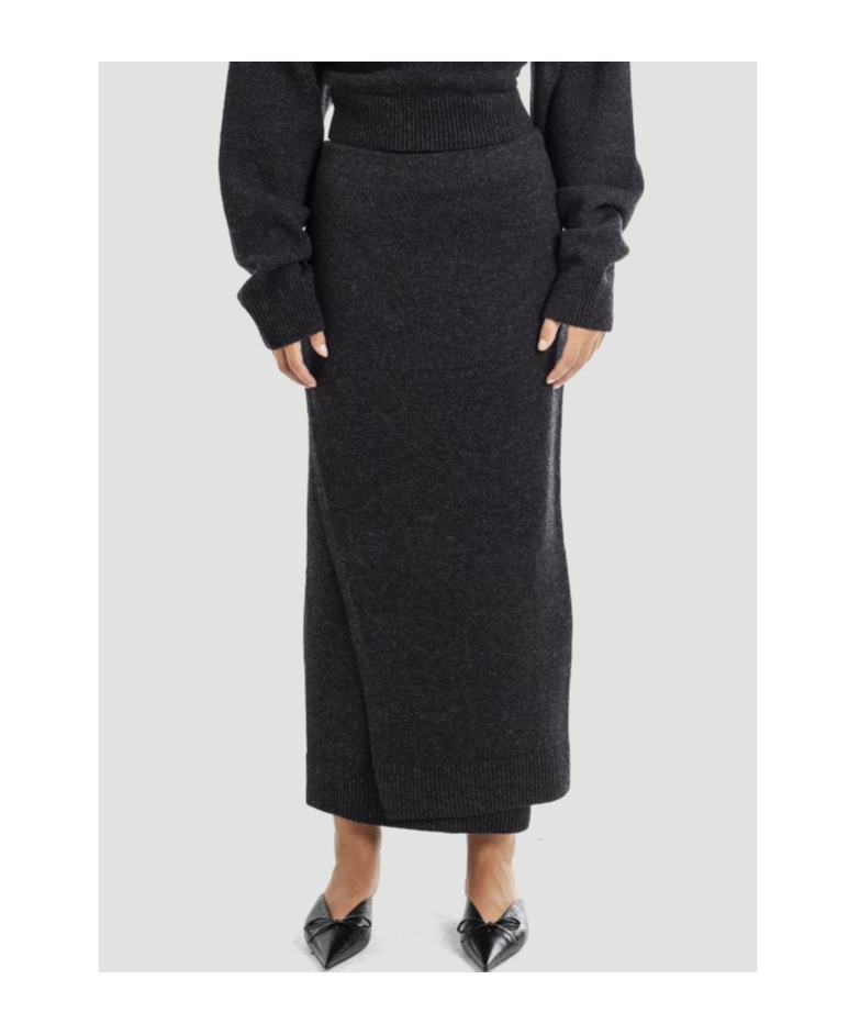 Balenciaga Wool Skirt In Black
