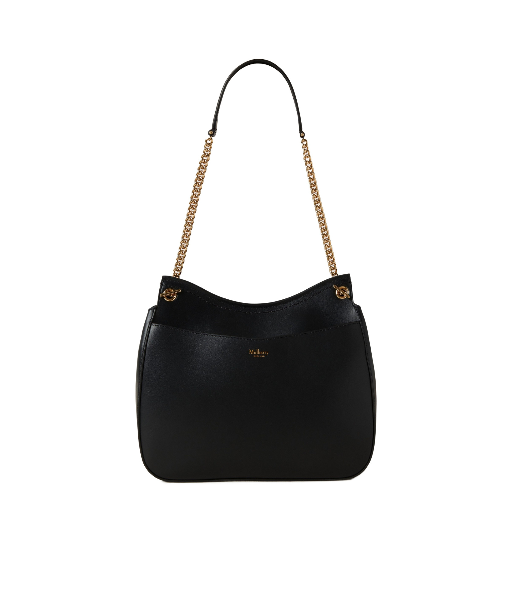 Shop Mulberry Lana Chain Shoulder Bag In Black