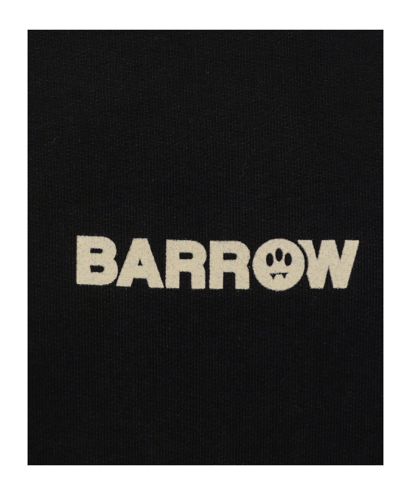Barrow Kangaroo Pocket Cotton Sweatshirt In Black