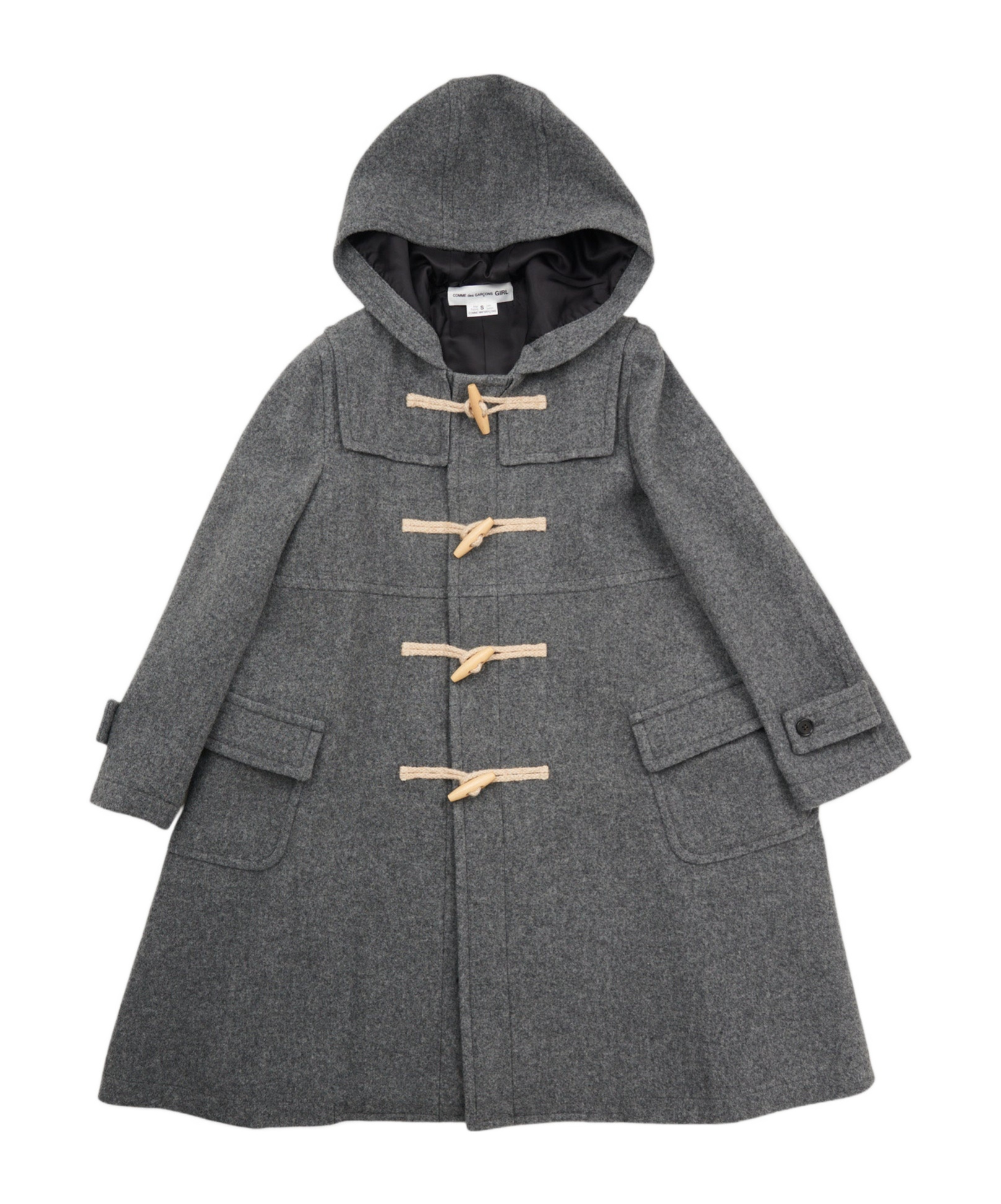 Comme Des Garçons Long-sleeved Coat In Gray