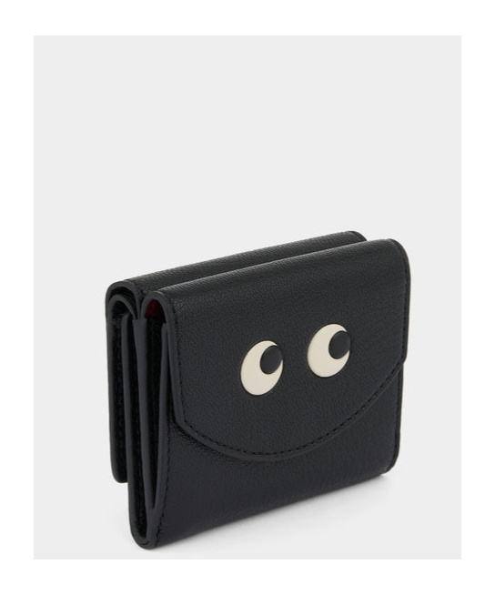 Shop Anya Hindmarch Mini Eyes Wallet In Black