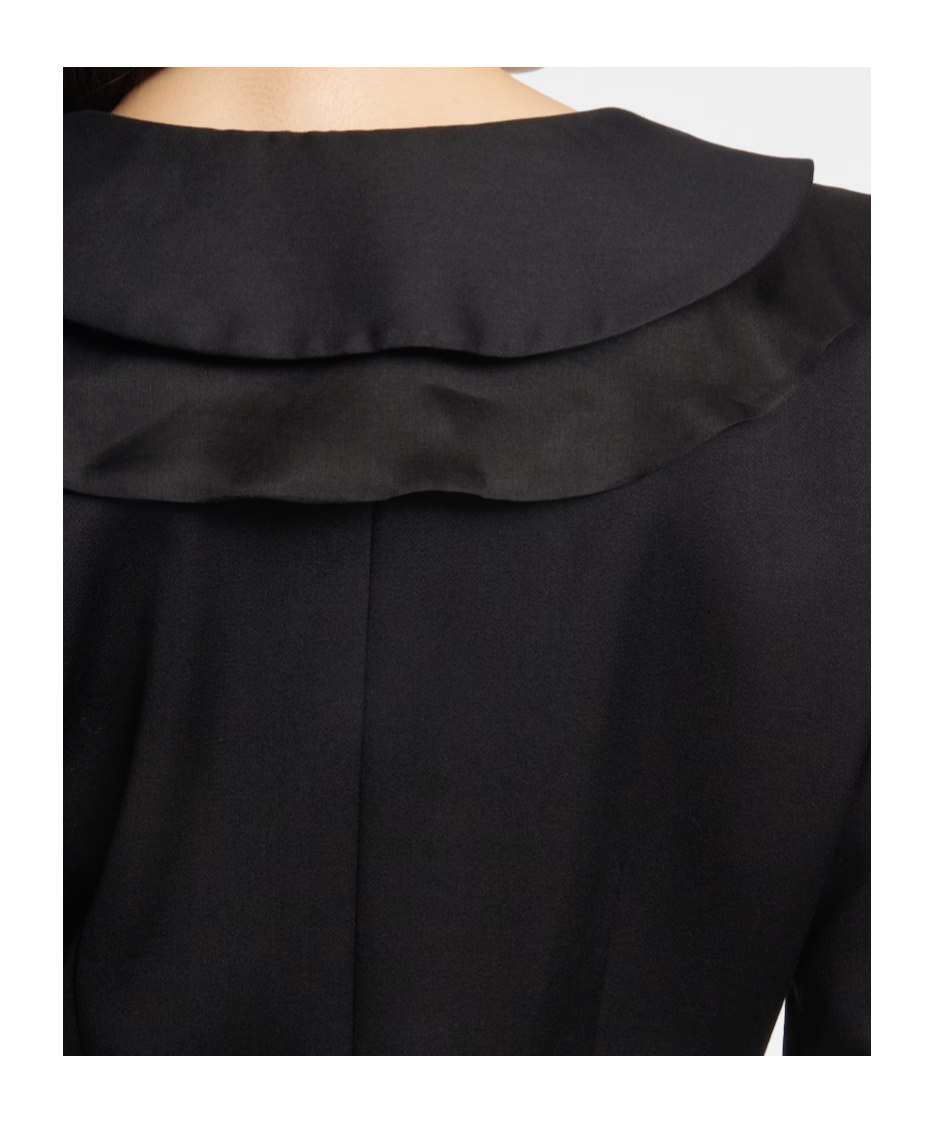 Alessandra Rich Virgin Wool Jacket In Black