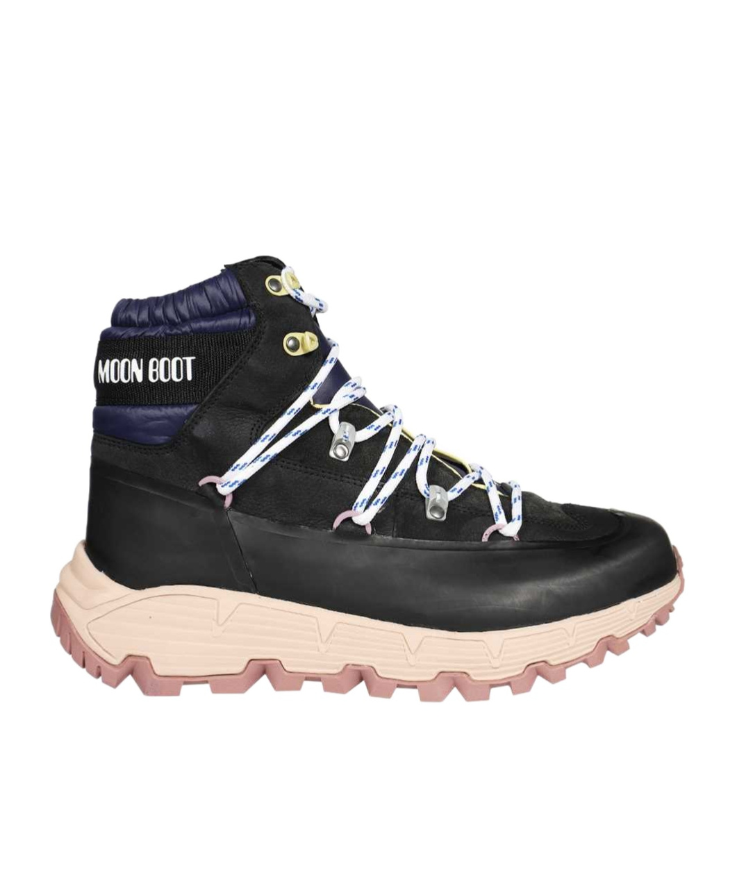 Moon Boot Lace-up Ankle Boots In Black