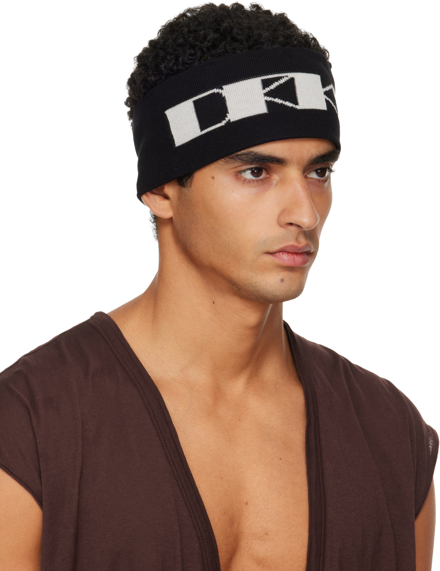 Rick Owens Drkshdw Concordians Knit Headband In Black