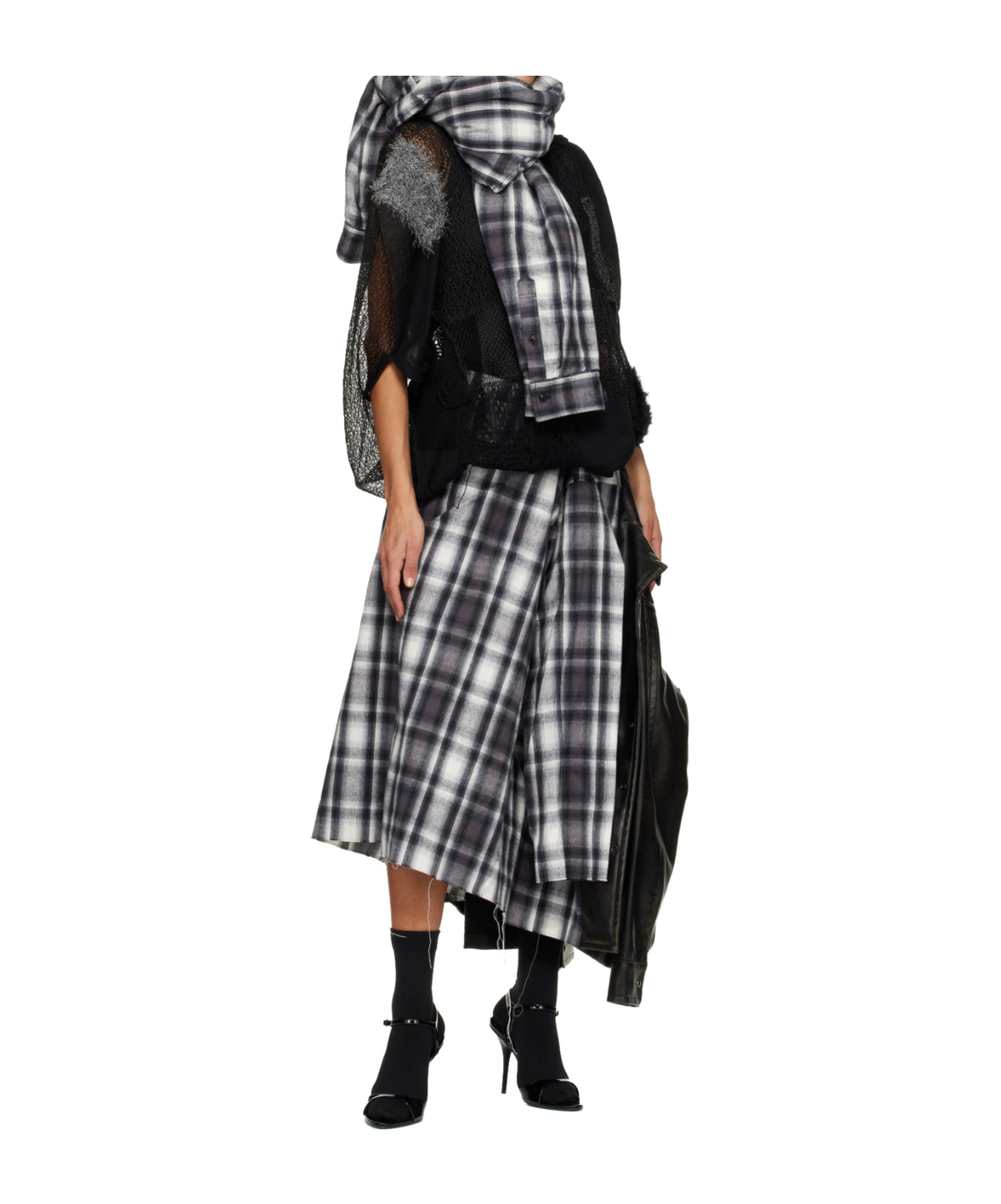 Miharayasuhiro Shirt Sleeve Scarf In Black