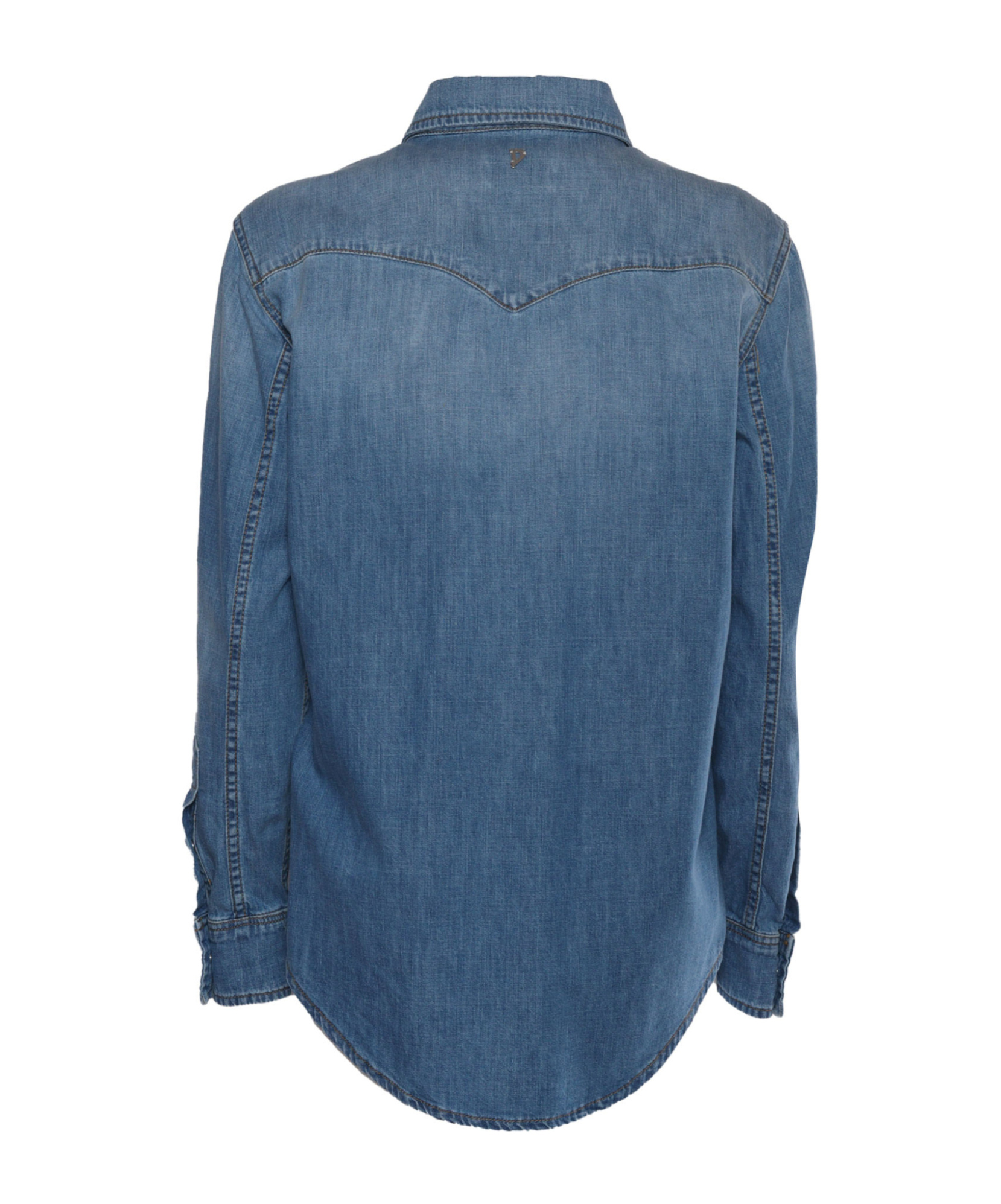 Dondup Denim Shirt With Button-up Front And Chest Pockets In Blue