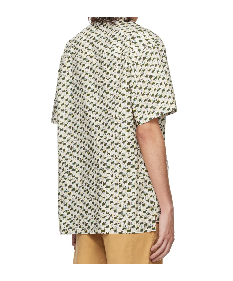 Apc Graphic-print Cotton Shirt In White