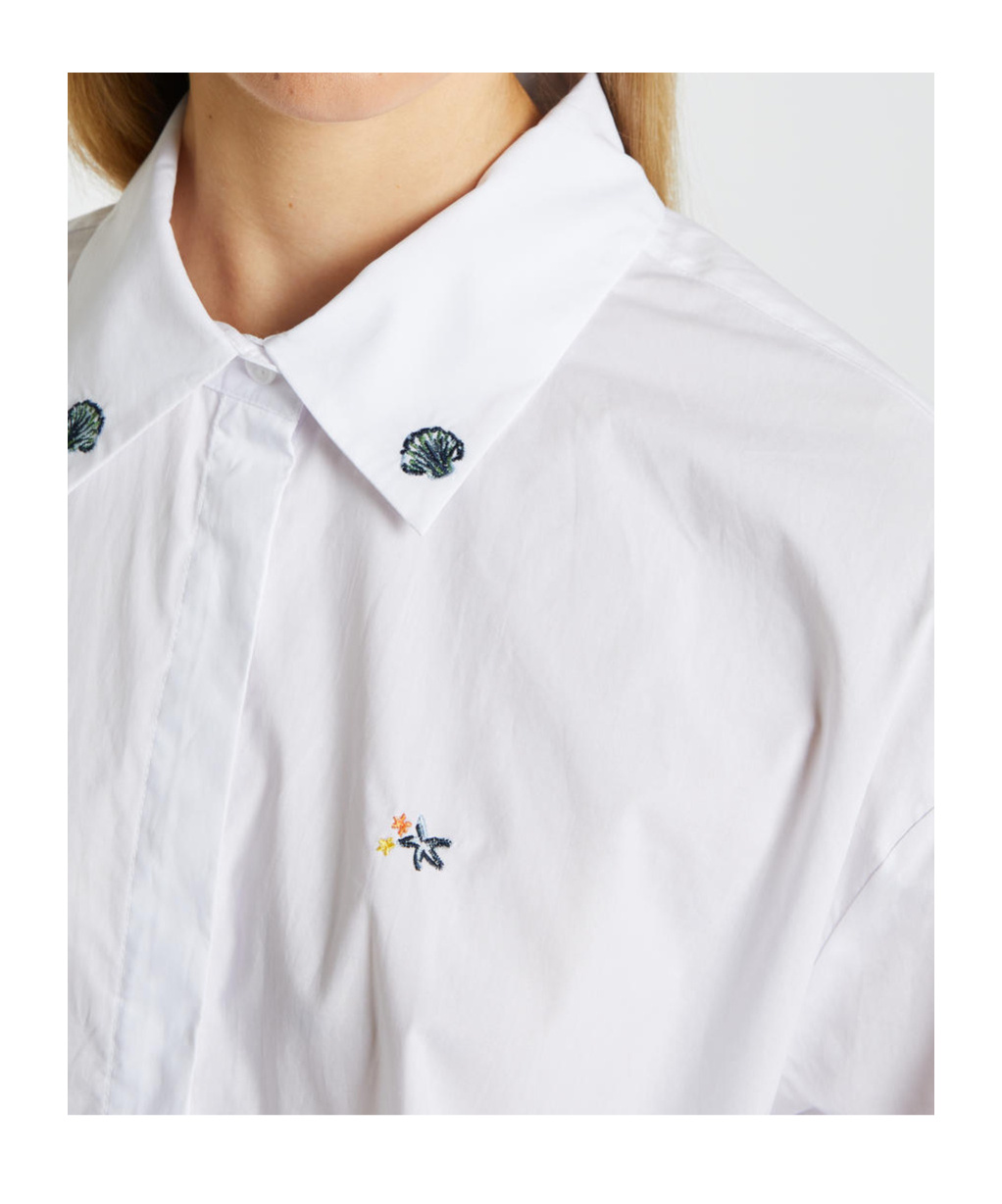 Shop Marella Long Sleeve Shirt In White