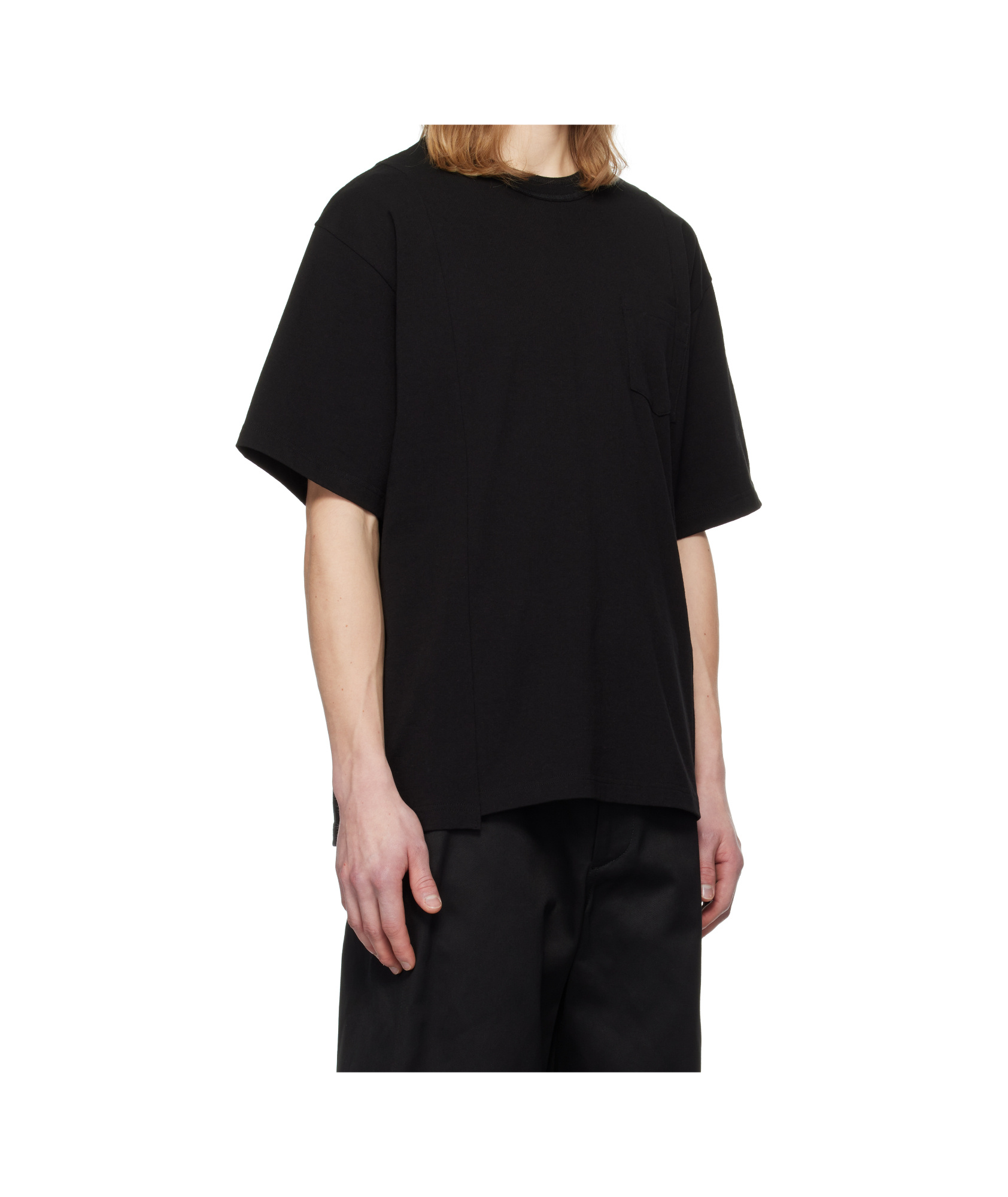 Sacai Cotton Jersey T-shirt In Black