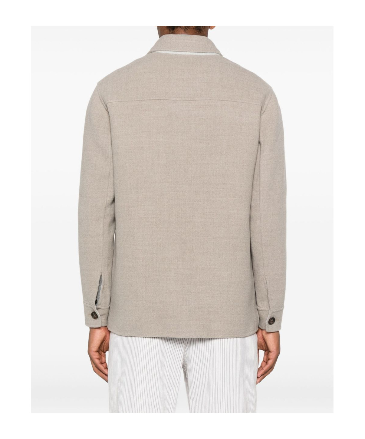 Eleventy Button-fastening Patch-pocket Jacket In Neutral