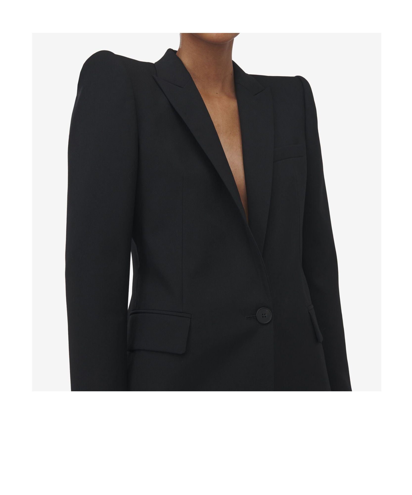 Alexander Mcqueen Fitted Jacket With Bustier Details In Black