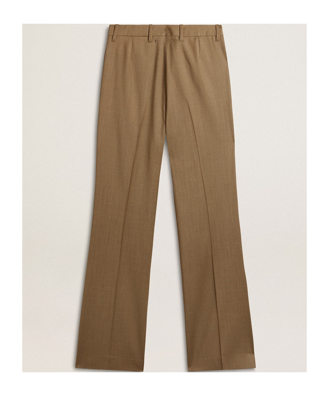 GOLDEN GOOSE WOMEN'S PANTS IN DOVE-GRAY TAILORED WOOL FABRIC