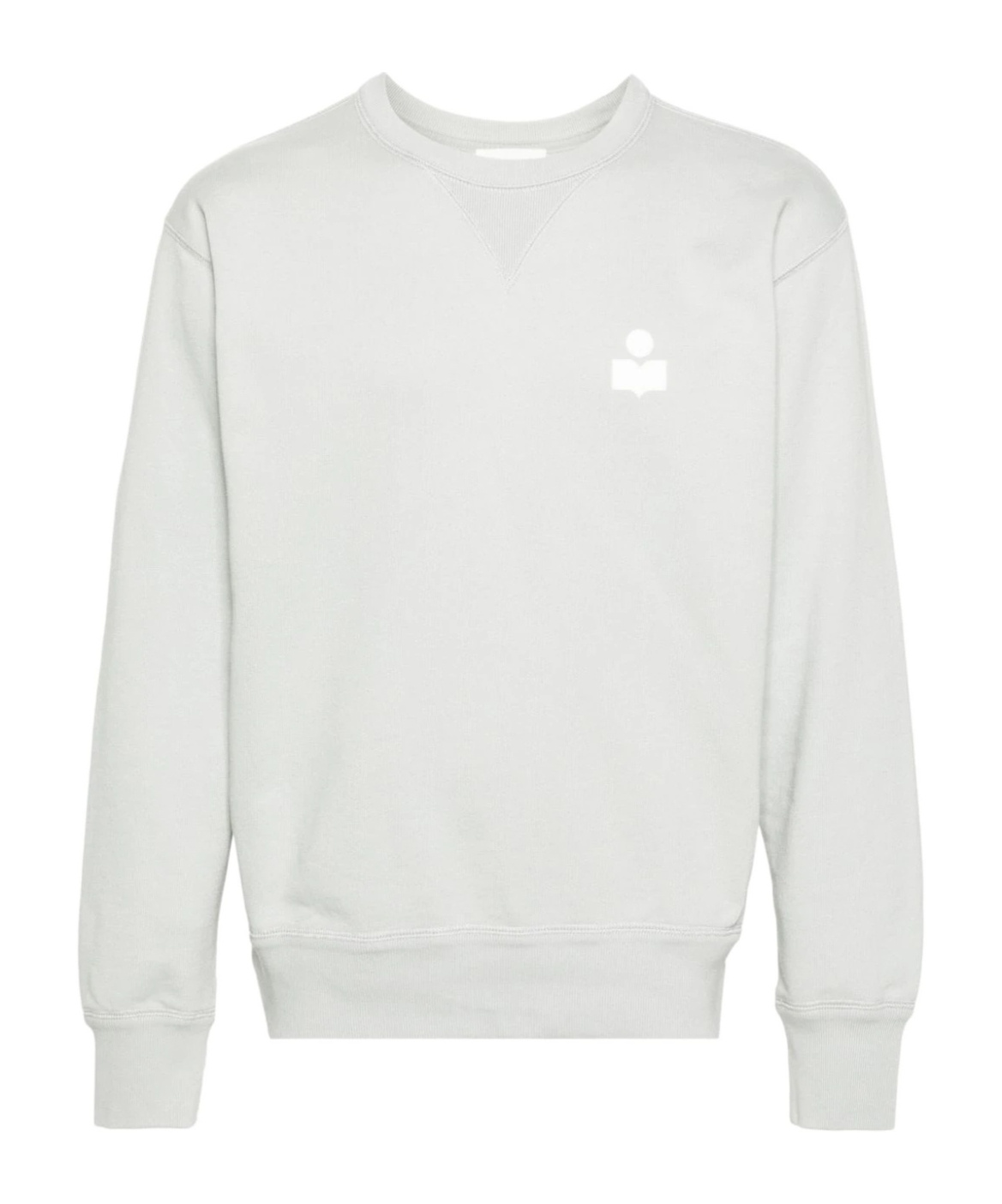 Isabel Marant Mike Flocked-logo Sweatshirt In White