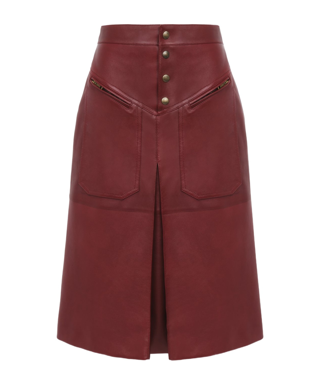 Chloé Knee-length Skirt In Leather In Red