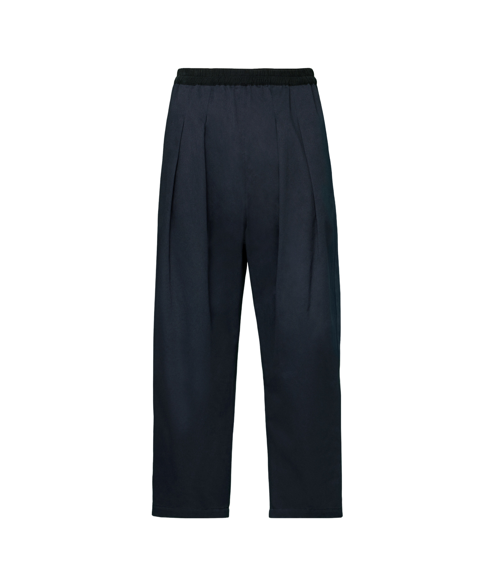 Maison Margiela Loose Fit Cotton Cropped Trousers In Blue