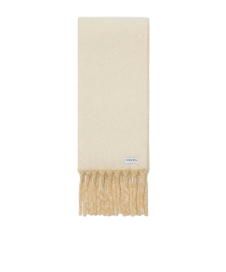 Burberry Reversible Logo Alpaca Wool Blend Scarf In Neutral