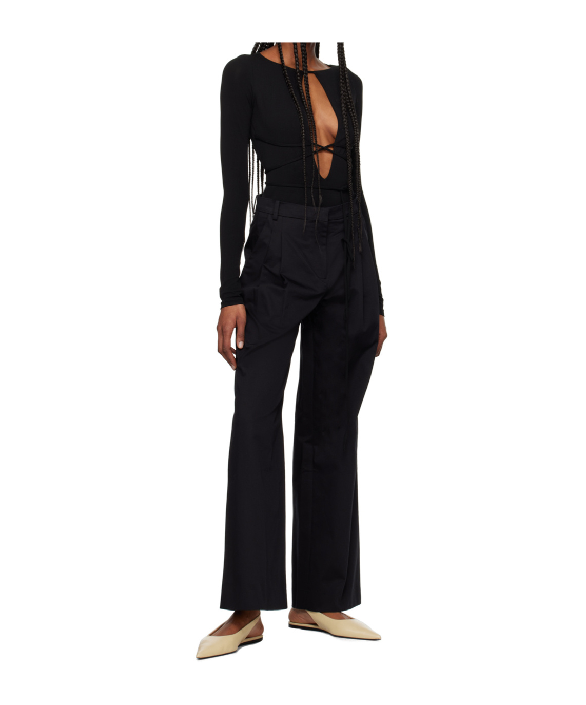 Tove Hollow Bodysuit In Black