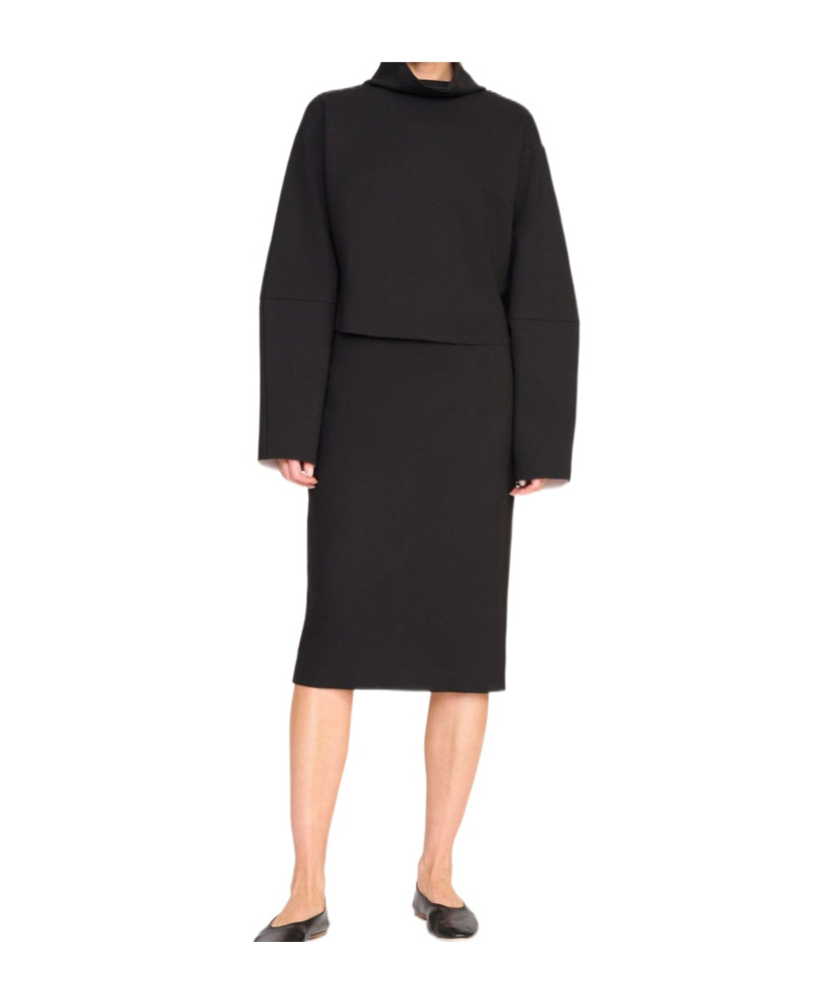 Shop Staud Binoche High Cowl Neck Top In Black