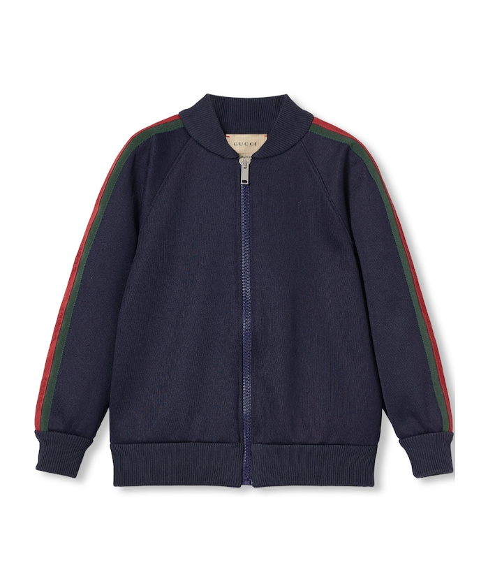 Gucci Technical Jersey Zip-up Jacket In Black
